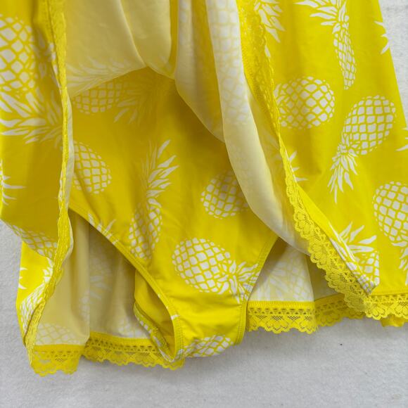 Torrid Swim Dress Size 4X Yellow Pineapple Print Lined Full Coverage Wire Free - Picture 5 of 13